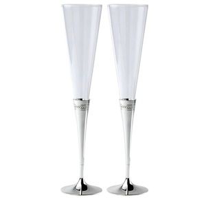 NEW in box Wedgwood Crystal Champagne Glasses